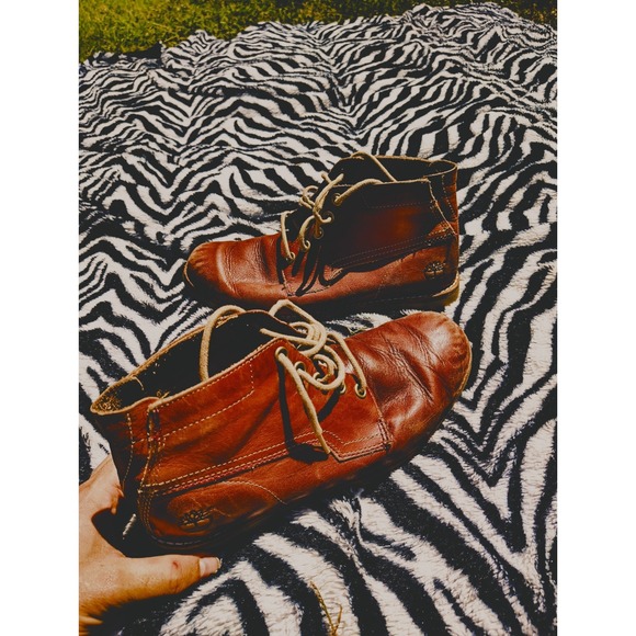 Timberland Rugged LT Chukka Boots EK+ Red Brown Leather Work Mens‎ Size 9 - Picture 3 of 11